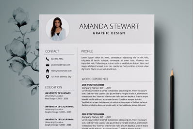 Resume Template / CV Template - Amanda