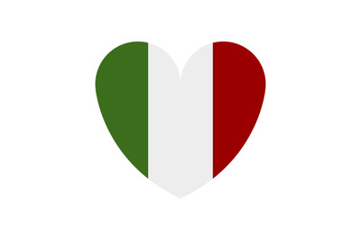 Italy flag with heart