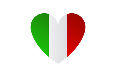 Italy flag with heart