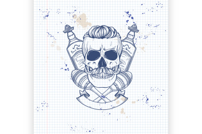 Mexican sketch skull