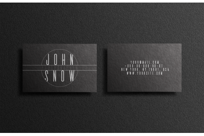 Gray minimal business card
