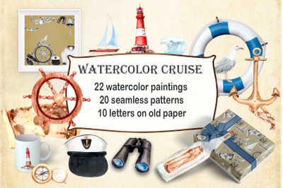 Watercolor Cruise&2C; Yakhtin&2C; Voyage