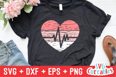 Distressed Heartbeat | Nurse | SVG Cut File