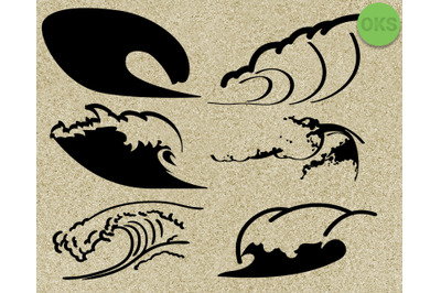 waves svg vector clipart for cricut