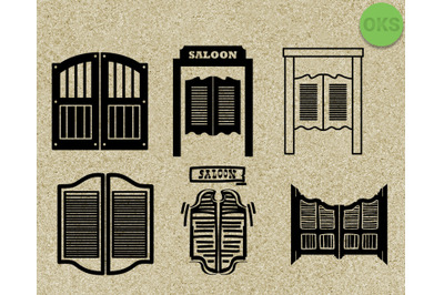 saloon door svg vector clipart