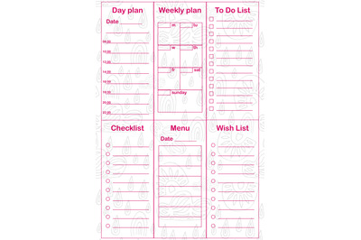 Daily and Weekly plan Template