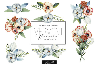 Vermont flowers. 11 bouquets.