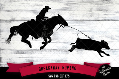 Breakaway Roping svg file, rodeo cowboy western svg cut file, silhouet