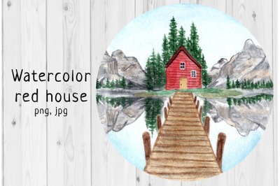 Watercolor house