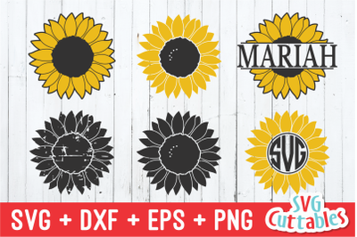 Sunflower Collection | Monogram Frame | SVG Cut File