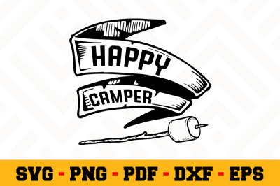 Happy camper SVG, Camping SVG Cut File n060