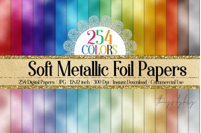 254 Soft Color Metallic Foil Texture Printable Digital Papers