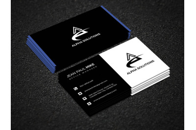 Minimalist Black and White Business Card