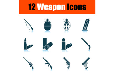 Set of 12 Weapon Icons