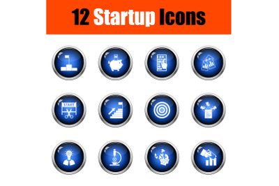 Set of 12 Startup Icons