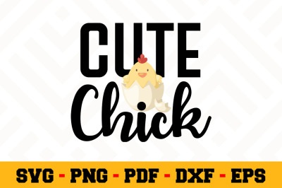 Cute Chick SVG, Easter SVG Cut File n104