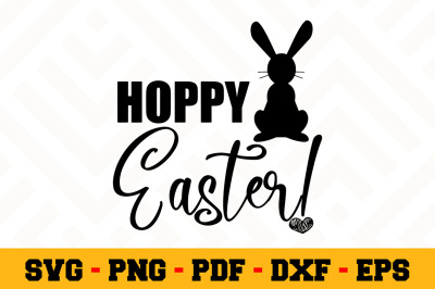 Hoppy Easter SVG, Easter SVG Cut File n106
