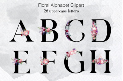 Download Floral Alphabet Clipart Wedding Flower Alphabet Free 42900 Svg Files For Cricut
