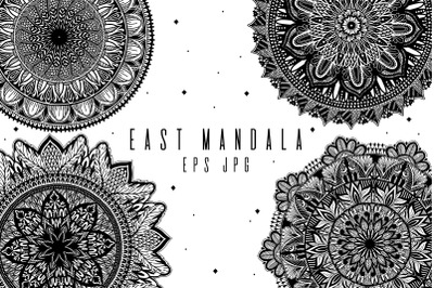 East mandala. Graphic set.