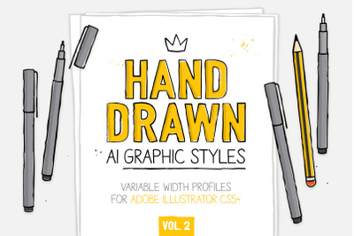 AI hand drawn styles &amp; brushes vol.2