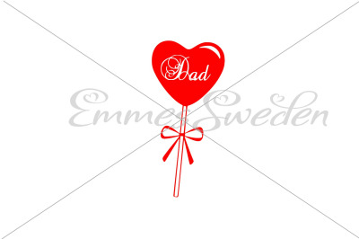Dad, heart, Father&#039;s day svg