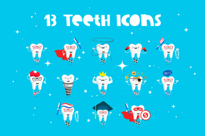 13 Teeth Icons