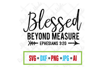 Blessed Beyond Measure SVG Bible SVG