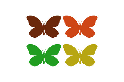 Set of butterflies