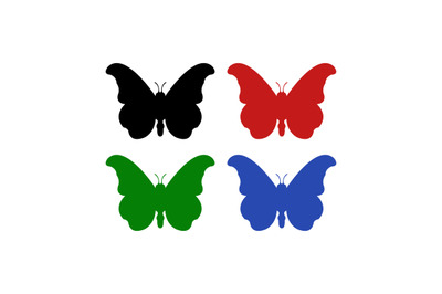 Set of butterflies