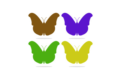 Set of butterflies