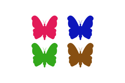 Set of butterflies