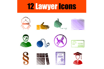 Lawyer Icon Set