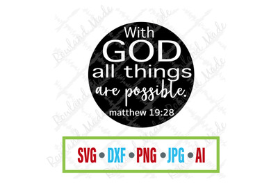 With God All Things Are Possible SVG Workout SVG