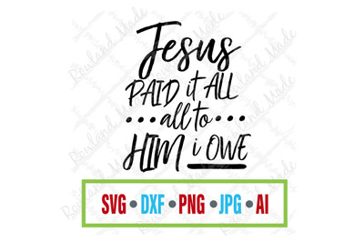 Jesus paid it all SVG Bible SVG