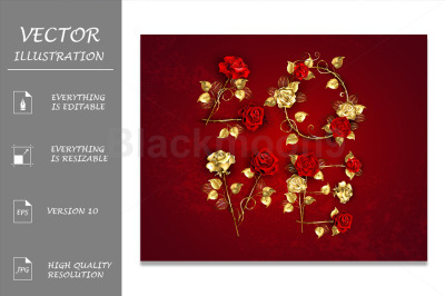 Love from Jewelry Red Roses