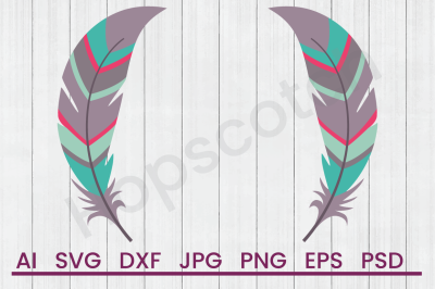 Feather Frame - SVG File, DXF File