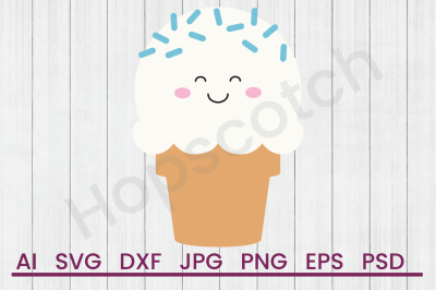 Happy Ice Cream - SVG File, DXF File