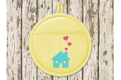 Mini House with Hearts | Embroidery