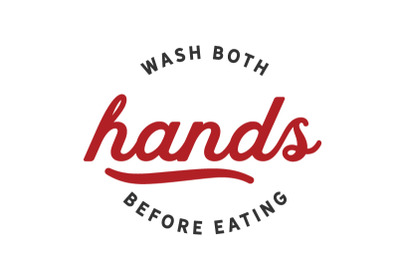 wash both hands before eating