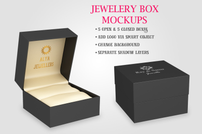 Jewelery Box Mockups Bundle