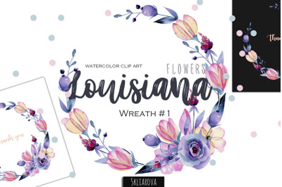 Louisiana flowers. Wreath #1