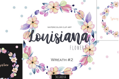 Louisiana flowers. Wreath #2