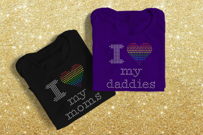 LGBT Parents Rhinestone Template | SVG | PNG | DXF