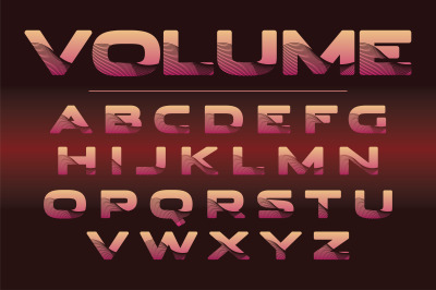 Volume - logotype font
