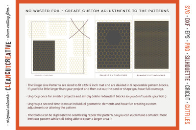 20 Geometric Single Line Patterns | Foil Quill designs SVG files