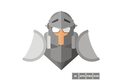 Geek Knight Vector Illustration
