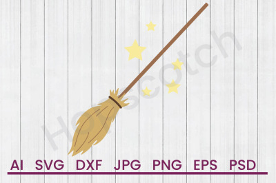 Witch Broom - SVG File, DXF File