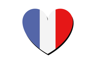 France flag with heart