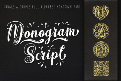 Monogram Script | Full Alphabet Single &amp; Couple Monograms