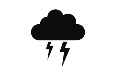 Cloud icon with lightning